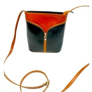 Ladies VPV11 Italian VeraPelle Leather Small Zipper Women Crossbody Shoulder Bag